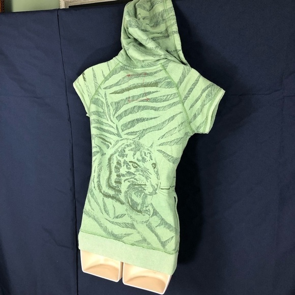 New-z Brand TigerStripes Embroidered Hoodie Vest - Picture 4 of 8